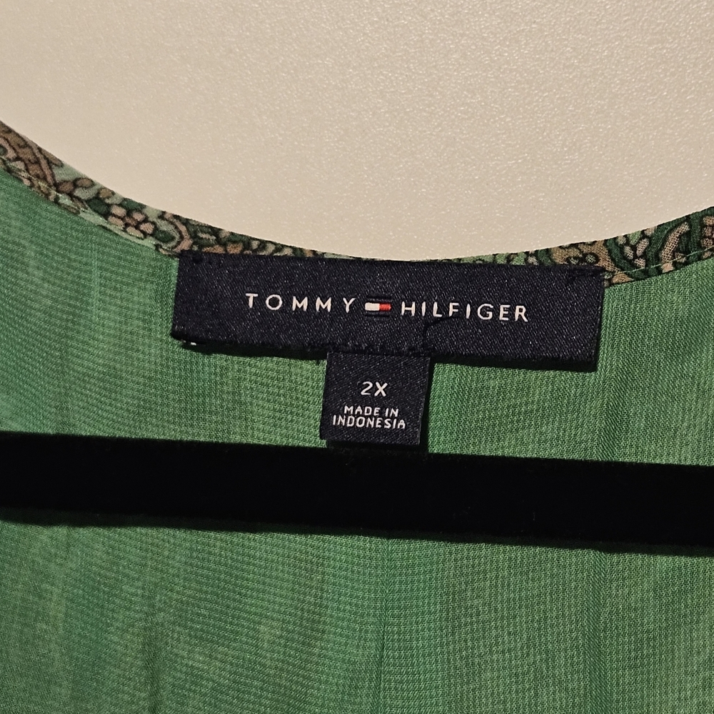 Tommy Hilfiger Pintuck Pleat Paisley Blouse Size 2X - Picture 5 of 15